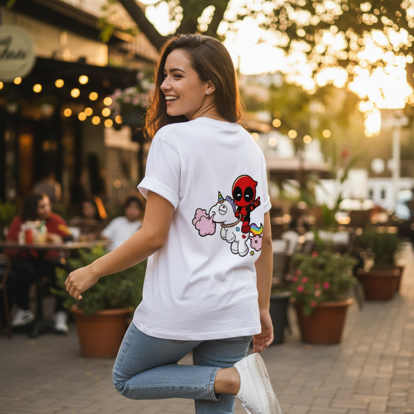 unisex unicorn shirt - in-use