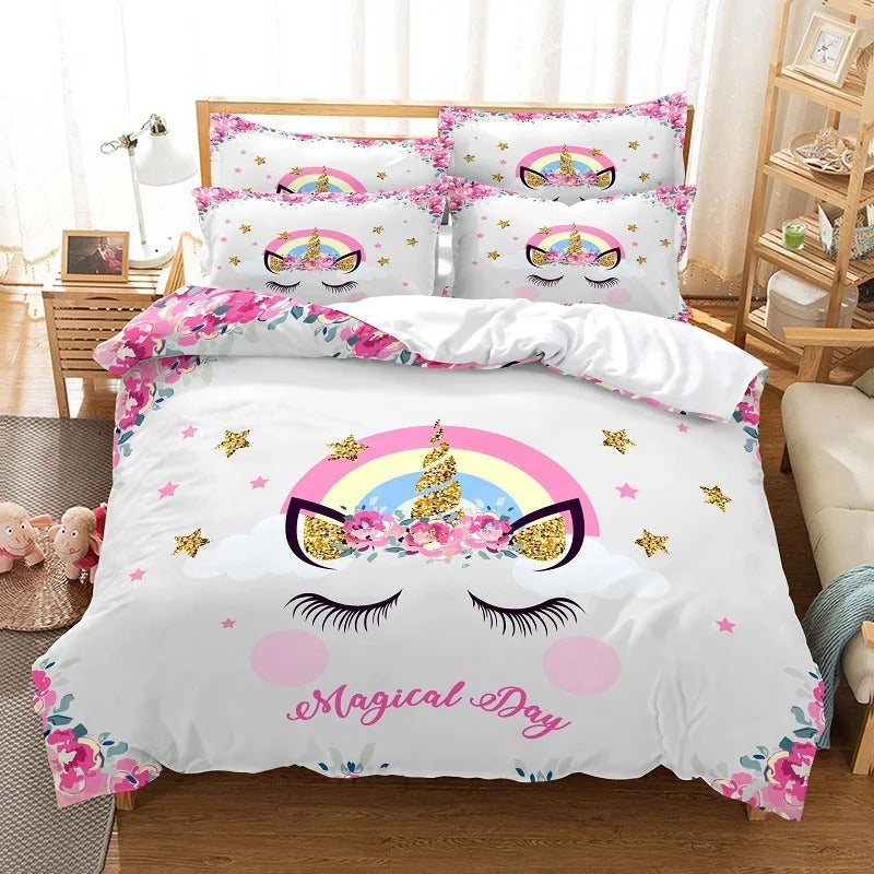 Bedroom Decor Unicorn Bed Set