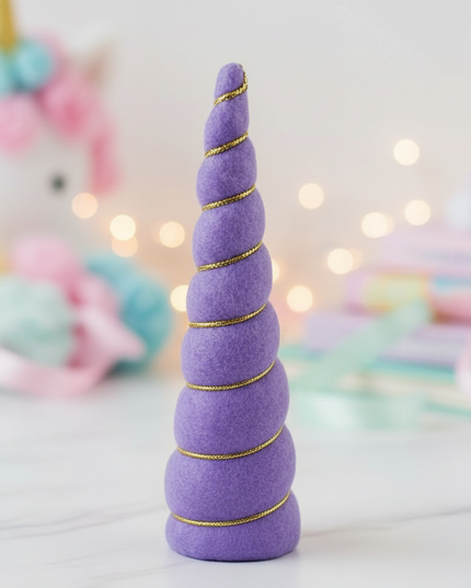 violet unicorn horn - lifestyle
