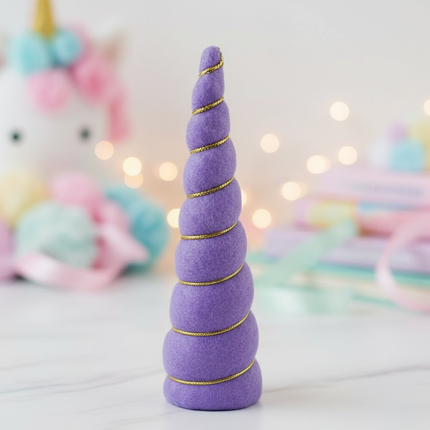 violet unicorn horn - lifestyle