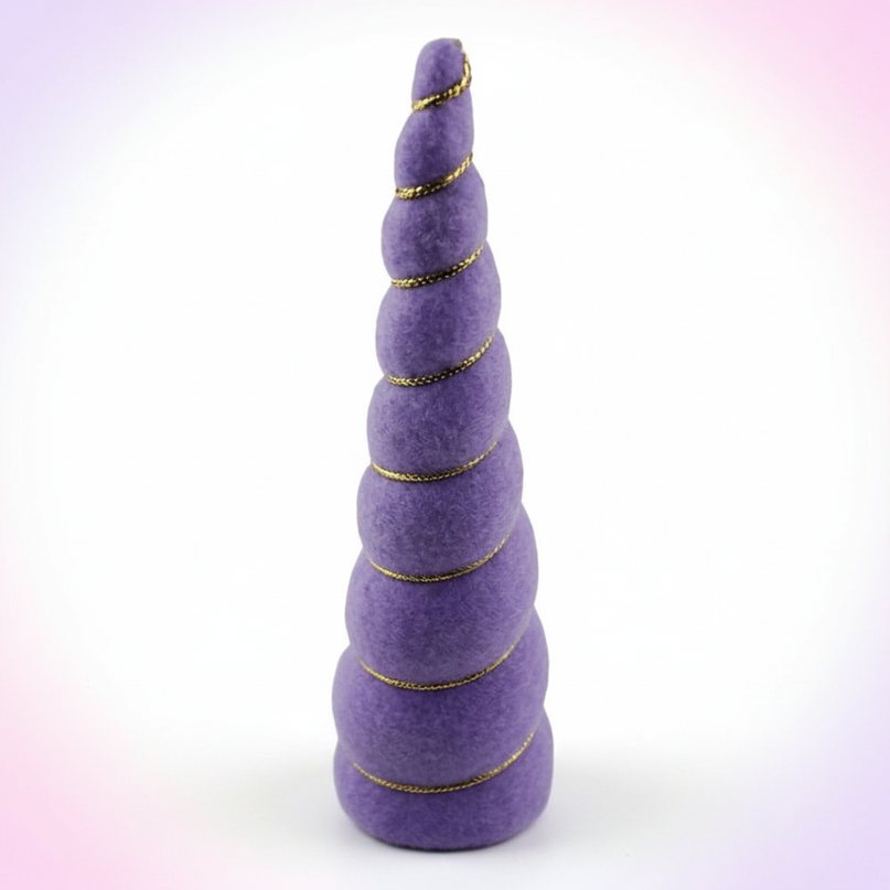 violet unicorn horn - white-bg