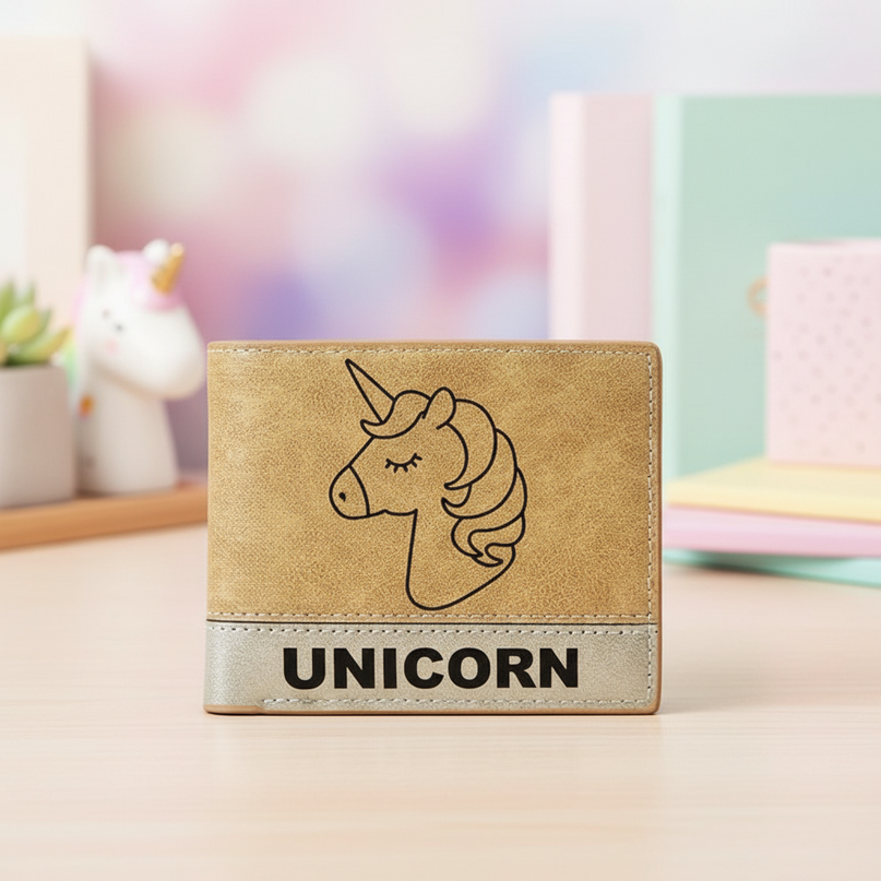 wallet with unicorn - lifestyle