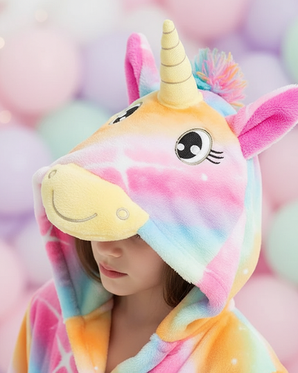 warm unicorn robe - detail