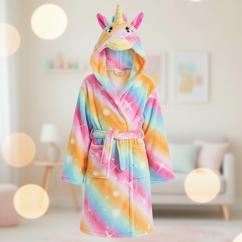 warm unicorn robe - lifestyle