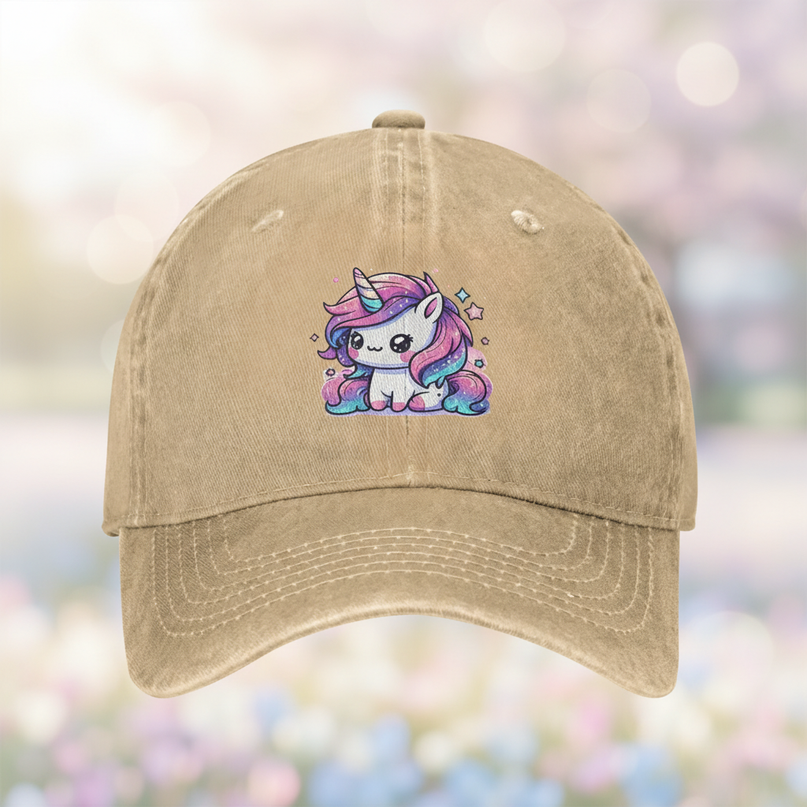 washed denim unicorn hat - lifestyle