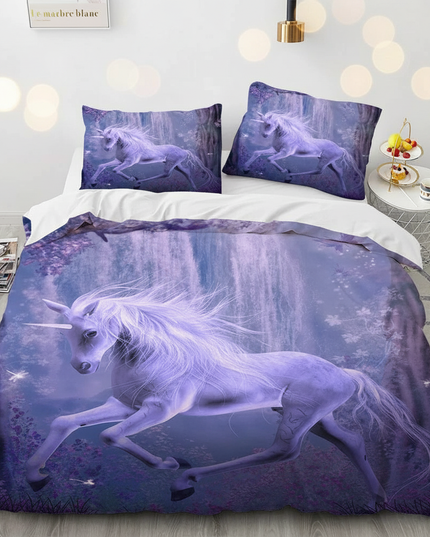 waterfall unicorn bedding - lifestyle