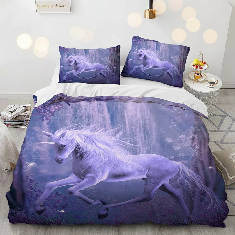 waterfall unicorn bedding - lifestyle