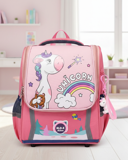 watermelon red unicorn backpack large - lifestyle