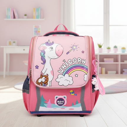 watermelon red unicorn backpack large - lifestyle
