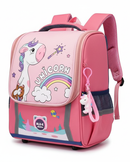 watermelon red unicorn backpack large - white-bg