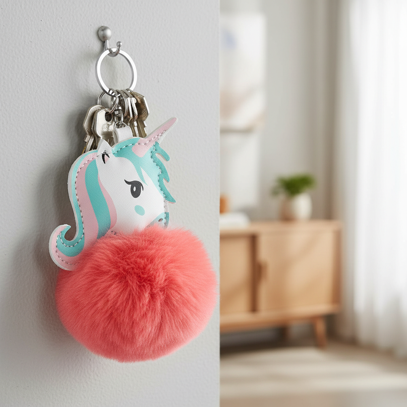 watermelon unicorn keychain - lifestyle