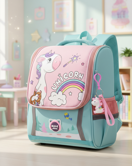 waterproof unicorn backpack green large - lifestyle