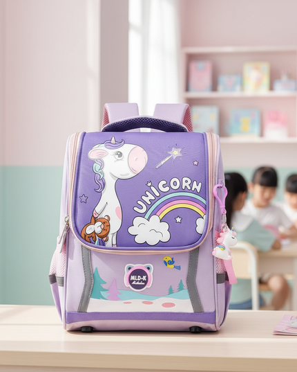 waterproof unicorn backpack large purple - lifestyle