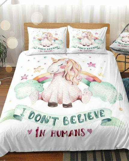 whimsical unicorn bedding - lifestyle