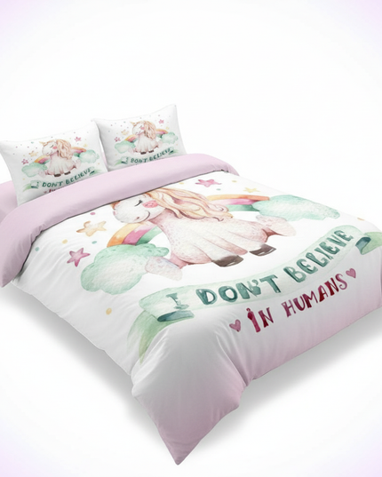 whimsical unicorn bedding - white-bg