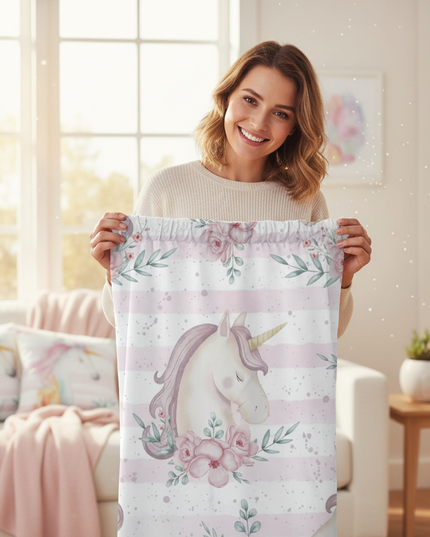 whimsical unicorn curtains - in-use