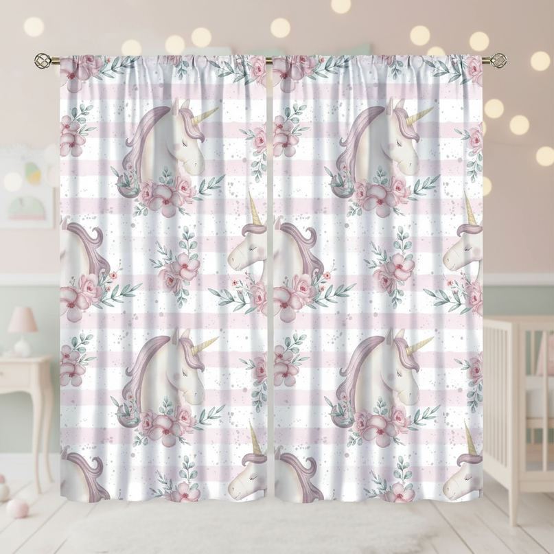 whimsical unicorn curtains - lifestyle