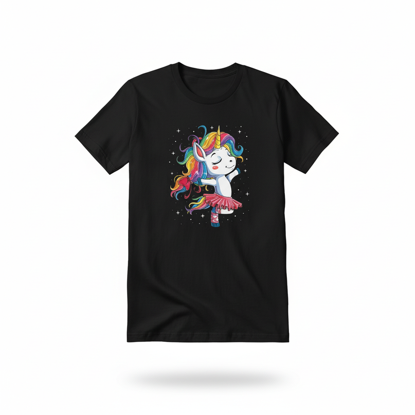 whimsical unicorn shirt - white-bg