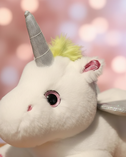 white alicorn plush - detail