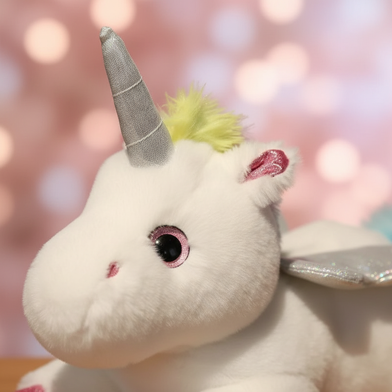 white alicorn plush - detail
