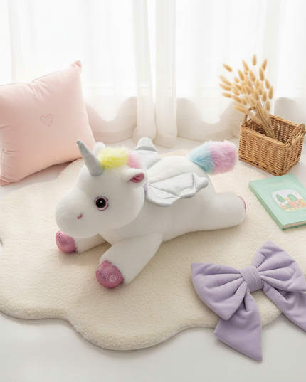 white alicorn plush - flat-lay