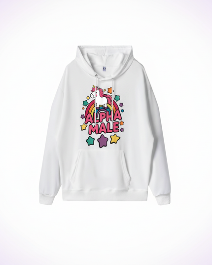 white alpha male hoodie - white-bg