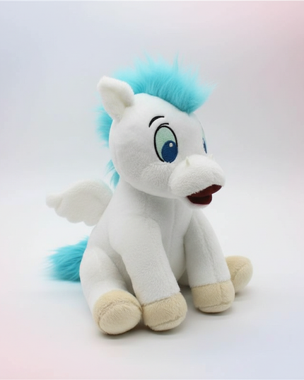 white baby winged unicorn plush - white-bg