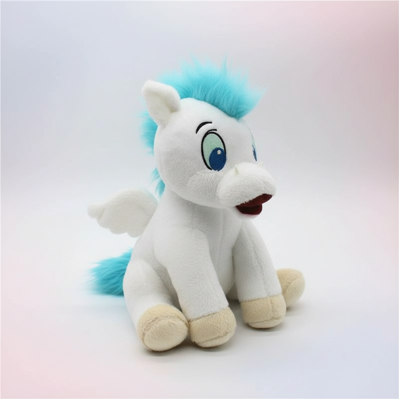 white baby winged unicorn plush - white-bg
