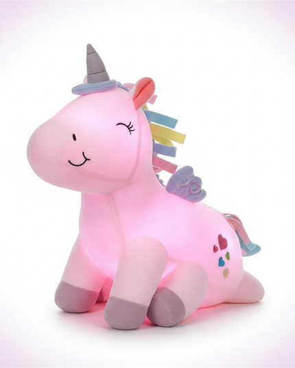 white glowing unicorn plush - white-bg