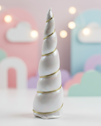 white gold unicorn horn set - lifestyle