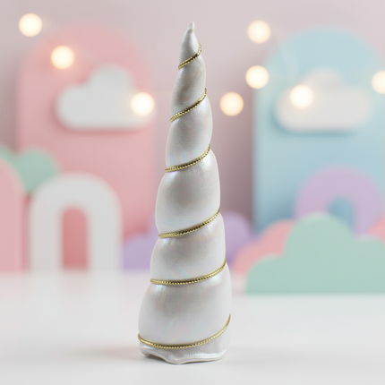 white gold unicorn horn set - lifestyle