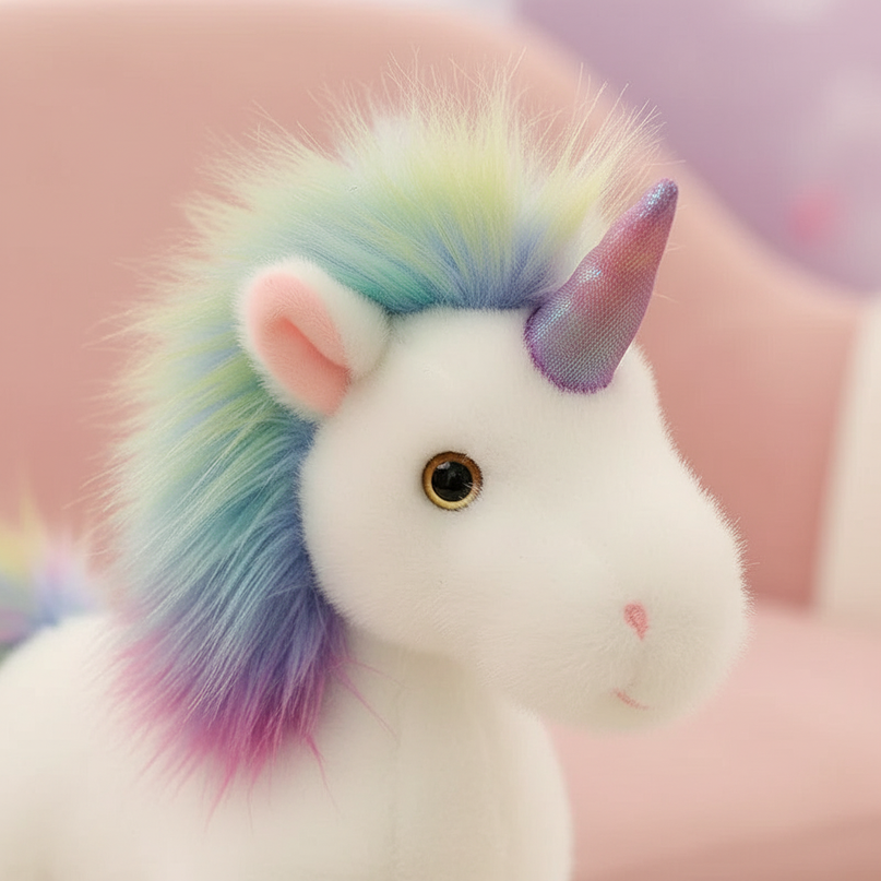 white goodness unicorn plush - detail