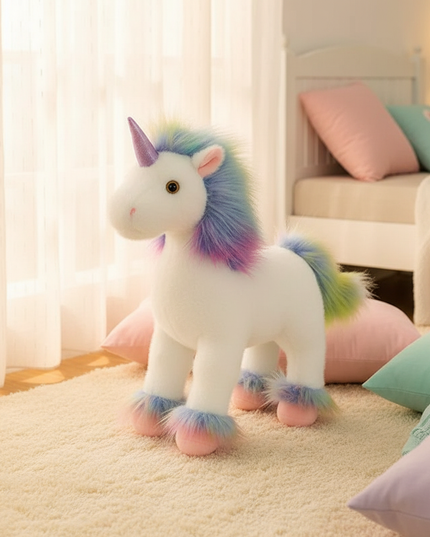 white goodness unicorn plush - lifestyle