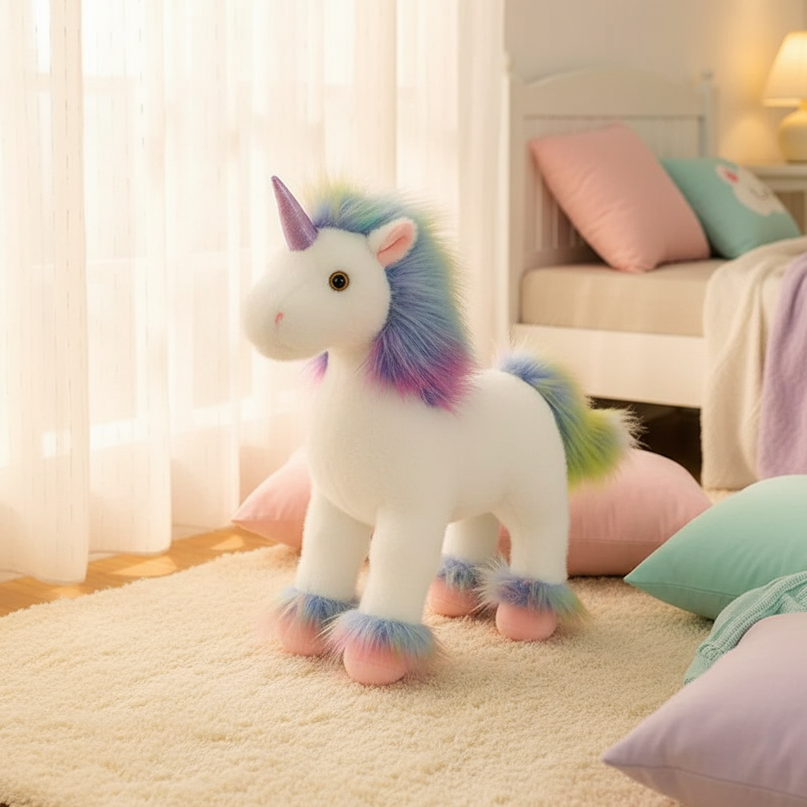 white goodness unicorn plush - lifestyle