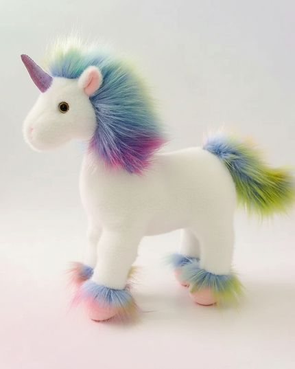 white goodness unicorn plush - white-bg