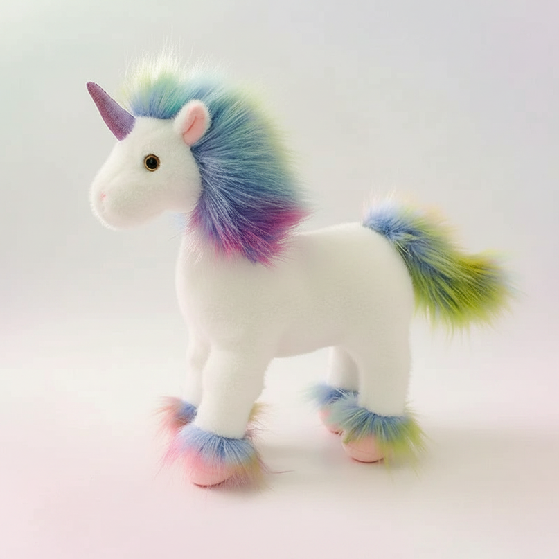 white goodness unicorn plush - white-bg