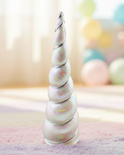 white iridescent unicorn horn - lifestyle