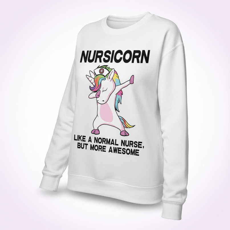 white nursicorn sweater - white-bg