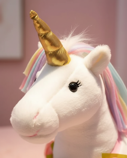 white princess unicorn plush doll - detail