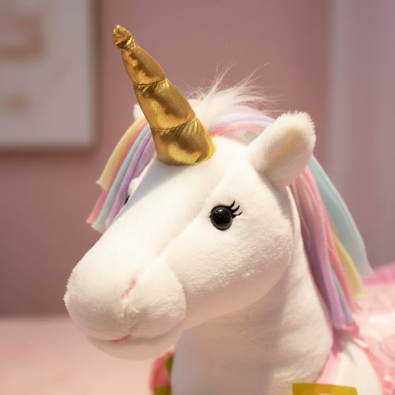 white princess unicorn plush doll - detail