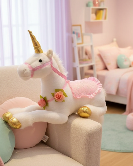 white princess unicorn plush doll - lifestyle