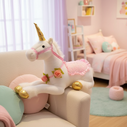 white princess unicorn plush doll - lifestyle