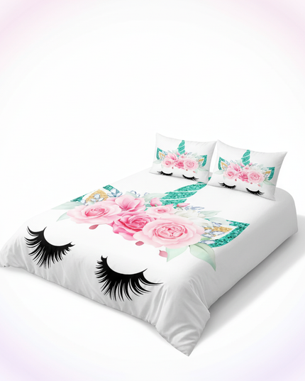 white unicorn bedding - white-bg