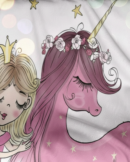 white unicorn blanket - detail