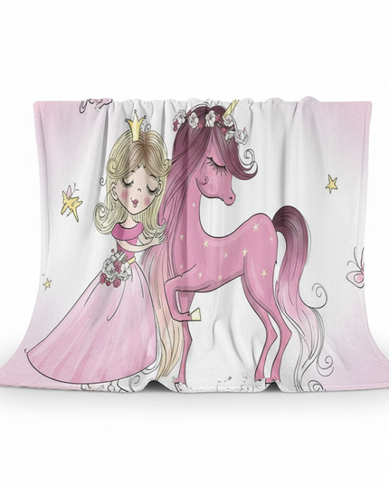 white unicorn blanket - white-bg