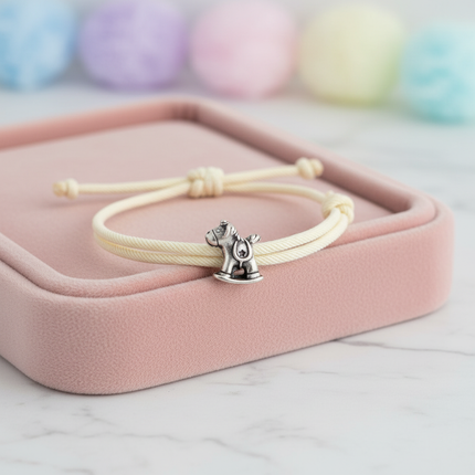 white unicorn bracelet - lifestyle