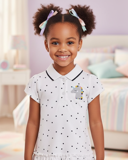 white unicorn cotton dress - detail