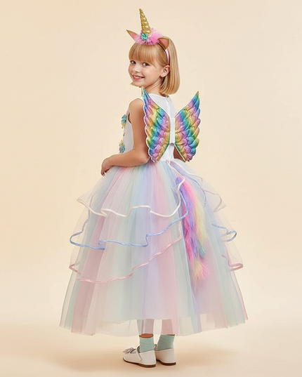 white unicorn fairy dress set - back