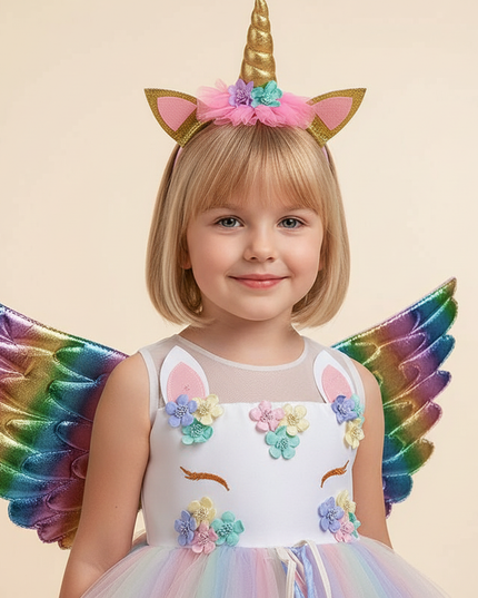 white unicorn fairy dress set - detail
