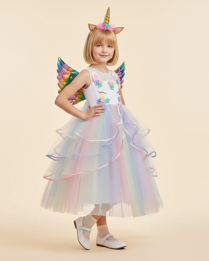 white unicorn fairy dress set - front